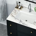 thumbnail image 6 of MONTARY 31 Inch Marble Vanity Top, Bathroom Vanity Top with Undermount Rectangular Middle Sink and 4" Height Backsplash, Pre-Drilled Faucet Hole Vanity Top, Carrara white with veins, 6 of 6