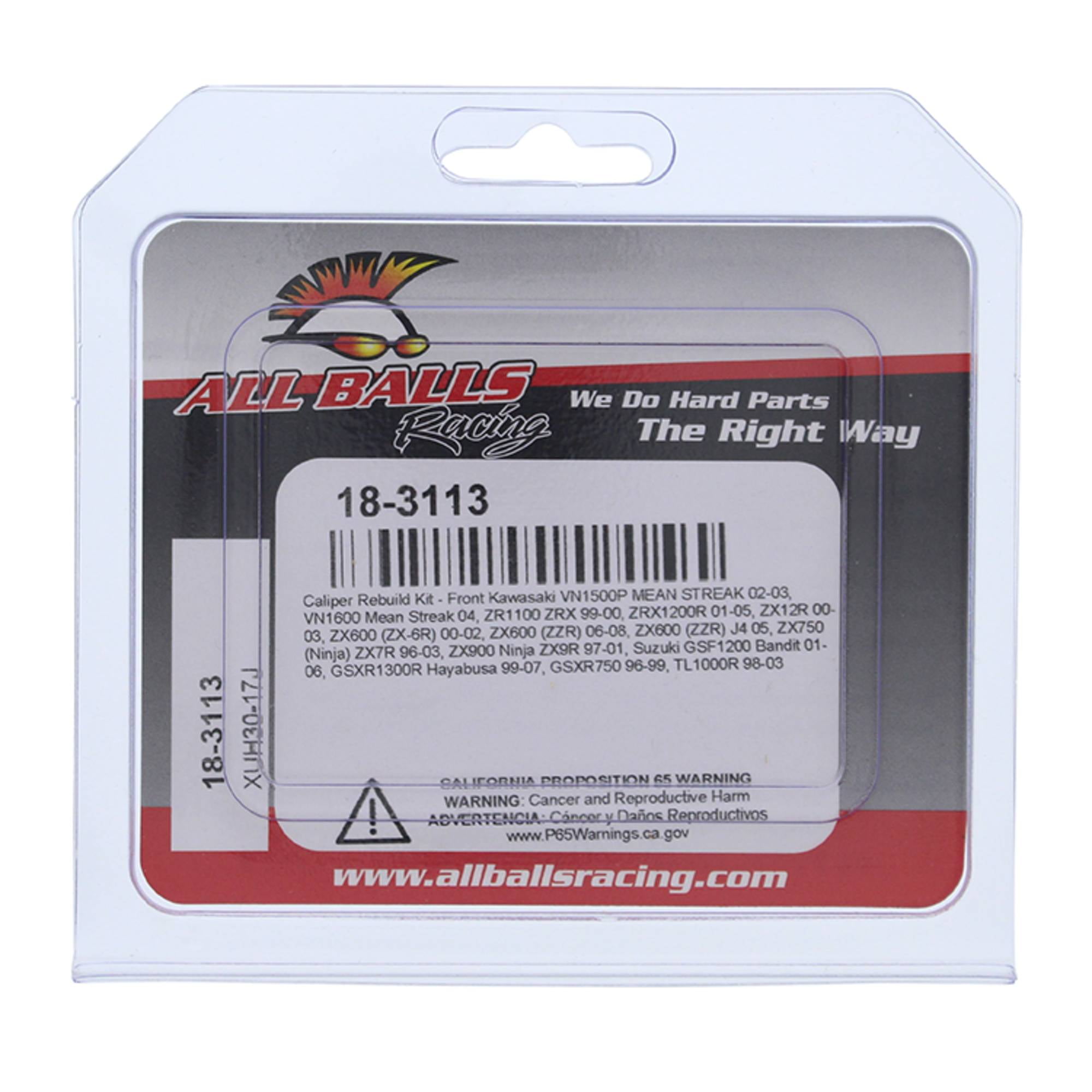 海外限定スパイク販売 Balls All Front ZX Kawasaki for 18-3113 Kit Rebuild Caliper ストラップ