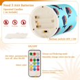 thumbnail image 4 of Whales Pattern Flameless LED Candle Set with Remote, Battery Operated Color Changing Pillar Candles, Set of 2, 4 of 7