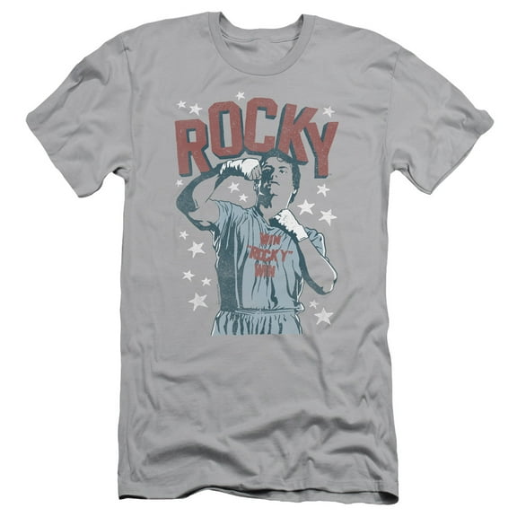 Rocky In Training Adult 30/1 T-Shirt Silver