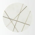 thumbnail image 6 of Vivienne  White Marble Antique Gold Metal Round Large Side Table, 6 of 10