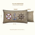 thumbnail image 6 of Raffia Sail Away Tan Outdoor Lumbar Toss Pillow (2-Pack), 6 of 8