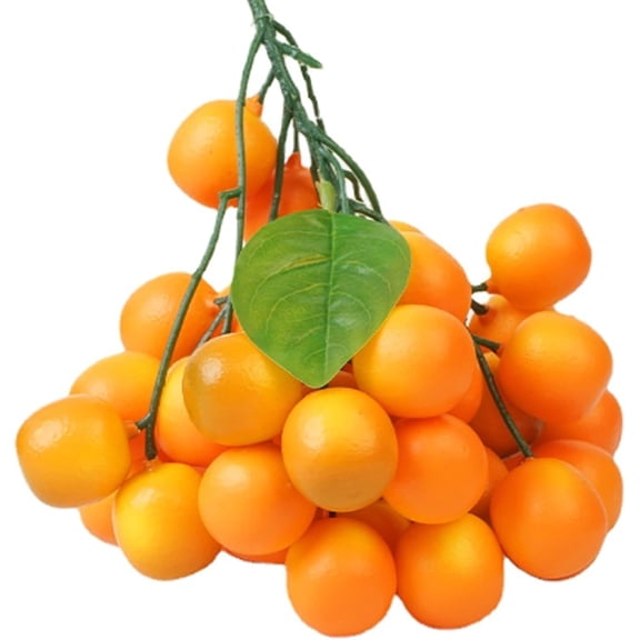 Fake Fruit, Artificial Fruit, 1 Bunch 8 Inch/20cm Simulated Kumquat Fruit for Home Party Kitchen Festival Decoration, Frutas Artificiales Decorativas