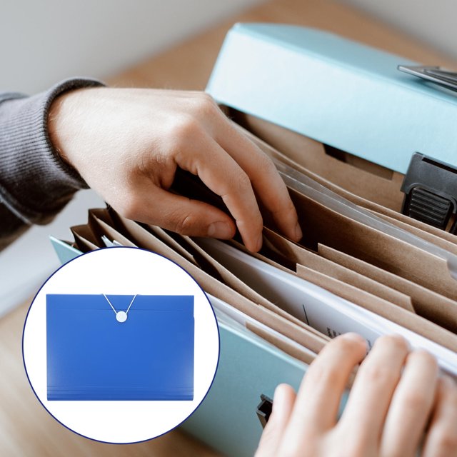 Hytrove Bolsa Organizadora De Archivos Azul Para Almacenamiento De