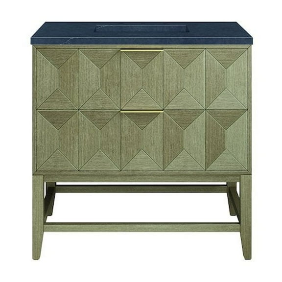 James Martin Vanities 36" Single Vanity, Pebble Oak w/ 3 CM Charcoal Soapstone Top