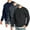 Black & Charcoal & Navy, variant on 3-Pack Men's Crew Neck Fleece-Lined Pullover Sweatshirt (S-2XL)