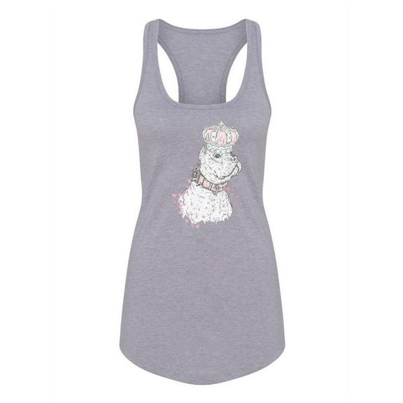 Adorable Dog With Crown Tank Women -Image by Shutterstock, Female Medium
