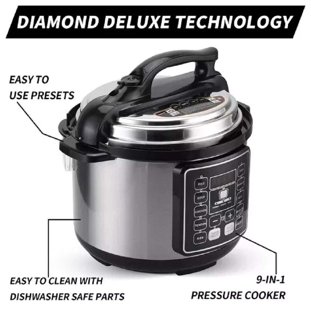Babyltrl 6 Quart Electric Pressure Cooker,10-in-1 Multi-Functional Slow and Rice Cooker