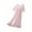 Pink, variant on Auroural Girls Nightgowns 3T Children's Solid Color Short Sleeved Round Neck Home Clothes Girls' Casual And Comfortable Nightgown