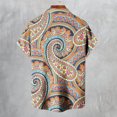 thumbnail image 4 of Alkepwun Mens Plus Size Hawaiian Shirt Summer Boho Floral Beach Shirts Casual Short Sleeve Button Down Shirts Ethnic Party Tops Vacation Shirt on Clearance, 4 of 4