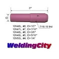 thumbnail image 2 of WeldingCity 2-pk Alumina Ceramic LONG Cup Nozzle 10N49L #5 for Regular Setup in TIG Welding Torch 17, 18 and 26, 2 of 3
