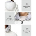 thumbnail image 5 of Women Warm Winter Down Puffer Jacket-Hooded Winter Puffer Coat for Women with Faux Fur Lined Hood and Collar (White, Small), 5 of 8