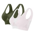 thumbnail image 3 of Sakmal Green Women Sports Bras Wireless Back Smoothing Bralette Plunge Ladies T-Shirt Bras 2X, 3 of 4