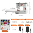 thumbnail image 3 of SKYSHALO Sewing Machines, 12 Built-in Stitches Mini Portable Sewing Machine with Reverse Sewing, Dual Speed Beginner Sewing Machine Extension Table Foot Pedal, Accessory Kit Family Home, 3 of 9
