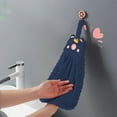 thumbnail image 4 of Kumdkd 15"x11" Cute Piglet Hanging Hand Towels - Absorbent Fleece Bathroom & Kitchen Towels for Kids (4 Colors), 4 of 6