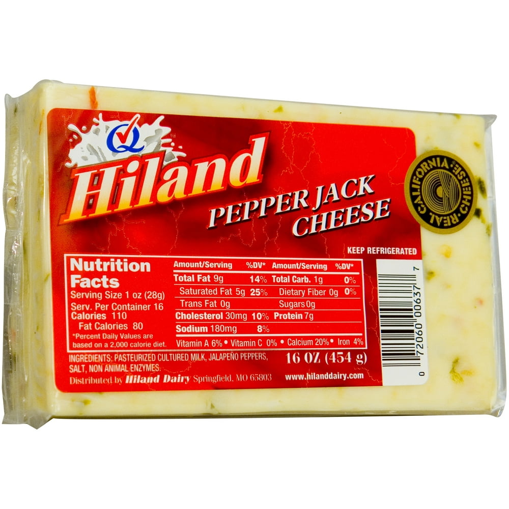 Hiland Pepper Jack Cheese, 16 oz