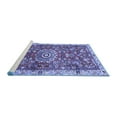 thumbnail image 2 of Ahgly Company Machine Washable Indoor Rectangle Medallion Blue Traditional Area Rugs, 2' x 3', 2 of 4