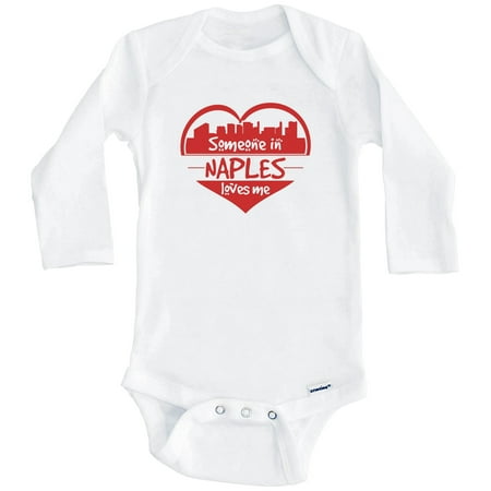 

Someone in Naples Loves Me Naples Florida Skyline Heart One Piece Baby Bodysuit (Long Sleeve) 6-9 Months White
