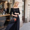 thumbnail image 5 of FORMRS Women Crossbody Purse with Chain Strap Vegan Leather Shoulder Handbag, Black Astronaut, 5 of 7