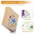 thumbnail image 4 of Hand Drawn Style Graffiti Thick U Shape Acrylic Napkin Holder Non Slip Space Saving for Kitchen, 4 of 9