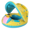 thumbnail image 2 of Flotador de anillo de tubo de natación para bebé, anillo de tubo de flotador de PVC, anillos de natación para niños pequeños, anillos de natación con dosel construido para el futuro, 2 of 9