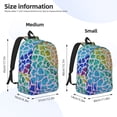 thumbnail image 2 of Yiaed Rainbow Glitter Print Print Laptop Backpack Travel Canvas Backpack Vintage Aesthetic Backpack for School Knapsack Backpack Backpack for School-, 2 of 5