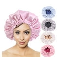 thumbnail image 1 of Neinkie Bonnet de Sommeil en Satin - Très Grand Bonnet de Satin Réglable Réversible à Double Couche pour le Sommeil, 1 of 7