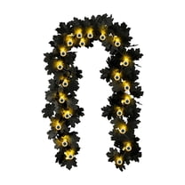 JoyMoreHome Halloween Maple Leaves String Light Decorative Garland, Artificial Hanging Fall Leave Vine, for Home Door Fireplace, Holiday Party, Hanging Decoration