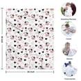 thumbnail image 4 of White Cow Heart Pattern Blanket,Comfortable Soft Lamb Wool Throw Blanket,All Season,Warm Lightweight Blankets for Sofa Bed Couch Living Room Chair,30"x40", 4 of 4