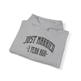 thumbnail image 4 of 1st Anniversary 1 Year Wedding Married Hoodie, Gifts, Hooded Sweatshirt, 4 of 4