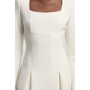 Karen Millen Compact Stretch Sweetheart Midi Dress - White, 6