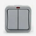 thumbnail image 4 of 20A 2 Gang Weatherproof Junction Box Outdoor Switch Switch Waterproof Ip66 Abs, 4 of 9