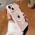 thumbnail image 4 of Pink Edge Phone Case, Support MagSafe Wireless Charging, Shockproof Clear Case for iPhone 13 Mini, 4 of 11