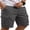 Dark Gray, variant on COOFANDY Men' Casual Cargo Shorts Stretch Elastic Waistband Drawstring Cotton Chino Shorts with Multi Pockets