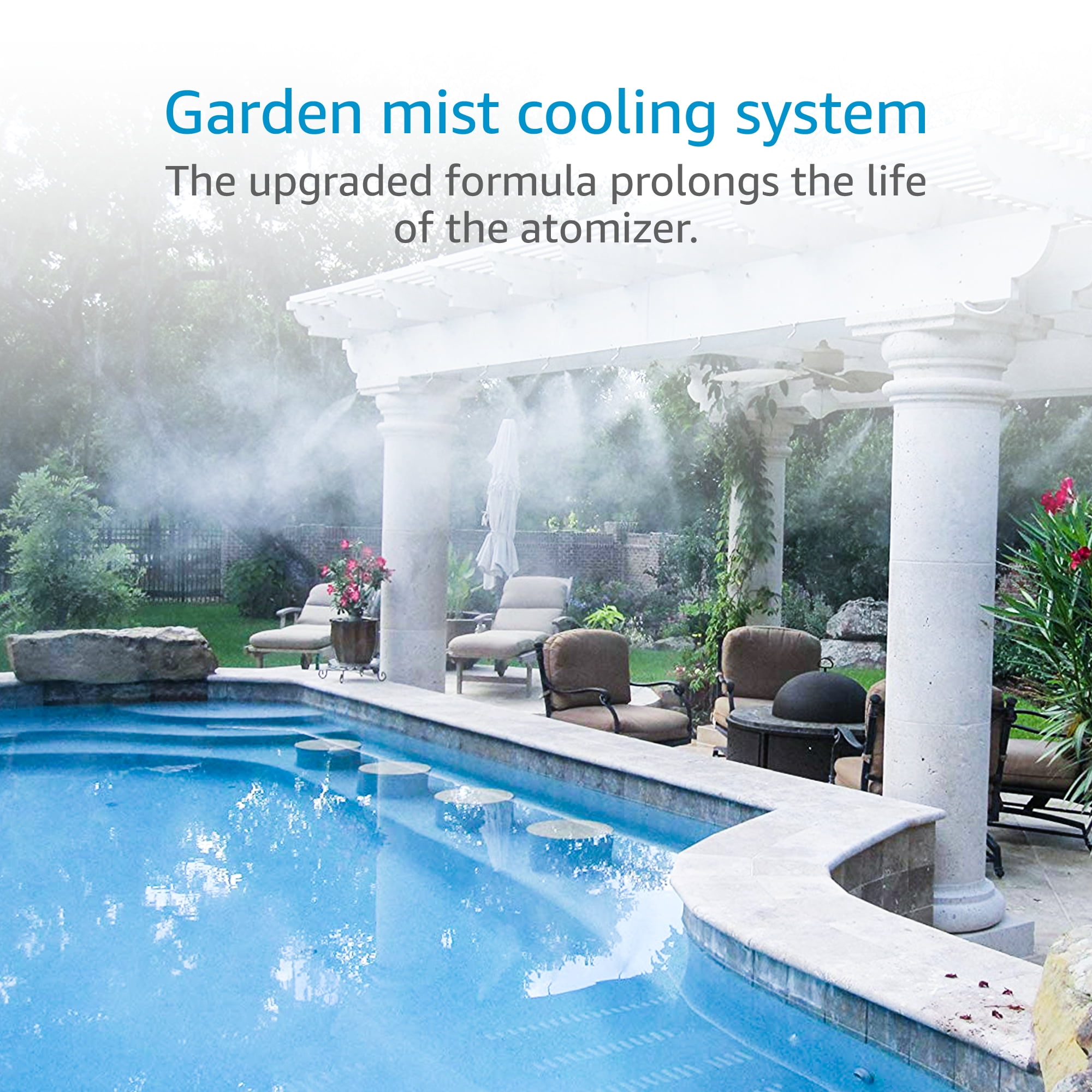 2 Pack AQUA CREST Garden Hose Water Filter, Compatible with Mist Cooling System Improve Plants Health, Greatly Reduces Chlorine, Odor, Calcium