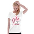 thumbnail image 3 of God is Bigger Than Cancer BCA Ribbon Womens Fitted Plus Size Graphic Tee Brisco Brands 3X, 3 of 5