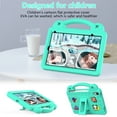 thumbnail image 5 of Tarise iPad 10th Generation Case for Kids Girls Boys Toddlers with Screen Protector, EVA Dropproof Handle Kids Friendly Kickstand Rugged Child Case Cover for iPad 10th Gen 10.9-inch 2022, Mintgreen, 5 of 9