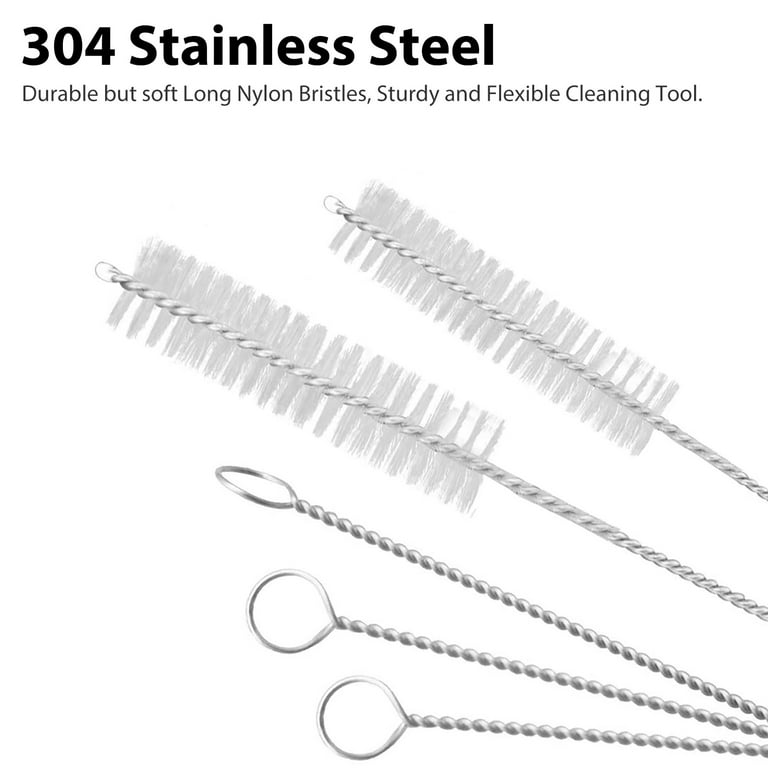 100pcs Nylon Stainless Steel Drinking Straw Cleaner Brush Reusable  Eco-friendly Straw Cleaning Brush Set Soft Hair Cleaning Tool - Cleaning  Brushes - AliExpress