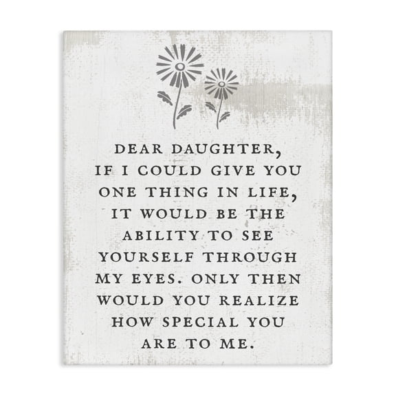 Stupell Industries Rustic Lodge Dear Daughter How Special You Are Canvas Art, 16 x 20, by Lil' Rue