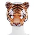 thumbnail image 1 of Máscara de cosplay de tigre de Halloween Máscara de media cara de EVA para máscaras de disfraces de fiesta de disfraces, 1 of 8