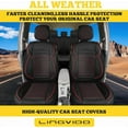 thumbnail image 2 of LINGVIDO Car Seat Covers, Breathable and Waterproof Faux Leather Automotive Seat Covers for Cars SUV Truck Sedan,Universal Driver Seat Cover with Backrest (Front Seat, Beige), 2 of 6