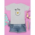 thumbnail image 3 of Be Free Heart Daisy T-Shirt Juniors -Image by Shutterstock,  Large, 3 of 4