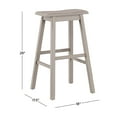 thumbnail image 3 of Birch Harbor Moreno Wood Backless Bar Height Stool, Distressed Gray, 3 of 7
