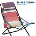 thumbnail image 4 of Towallmark Folding Beach Chair with Headrest - Lightweight Portable Foldable Recliner for Outdoor, Ocean, Camping - Vibrant Rainbow Stripes Design, 4 of 7