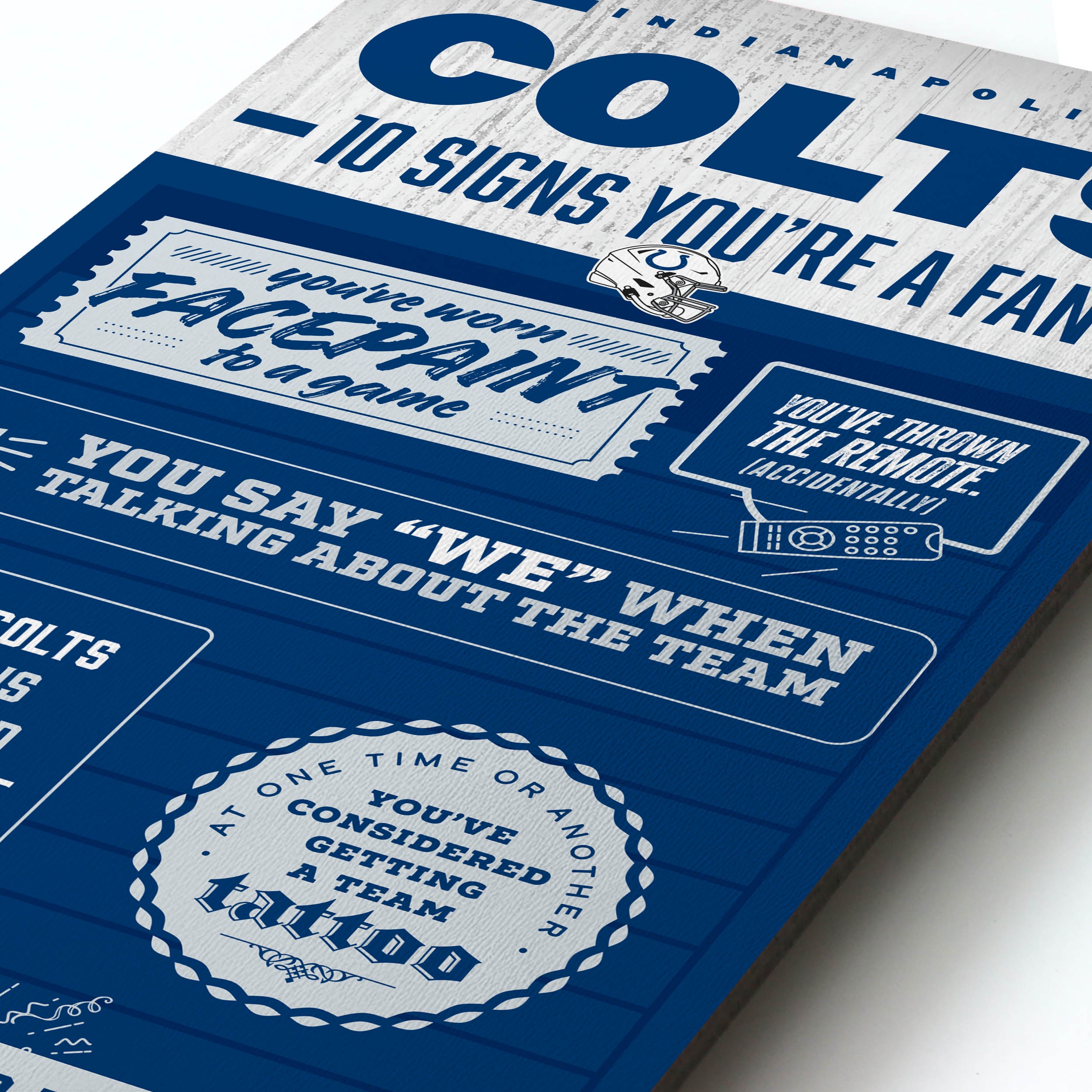YouTheFan NFL Indianapolis Colts 3D Top 10 Wall Art
