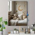 thumbnail image 4 of Qisvanset Framed Canvas Wall Art 12x16 Inch Moon Bear Repositionable Baby Nursery Wall Decal, 4 of 5