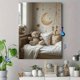 thumbnail image 4 of Qisvanset Framed Canvas Wall Art 12x16 Inch Moon Bear Repositionable Baby Nursery Wall Decal, 4 of 5