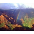 thumbnail image 2 of Talbot Frank, Christopher 14x12 White Modern Wood Framed Museum Art Print Titled - USA, Hawaii, Kauai A rainbow over Waimea Canyon, 2 of 4