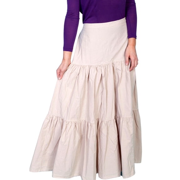 Scully Western Skirt Womens Solid Cotton Elastic Long PSL-077