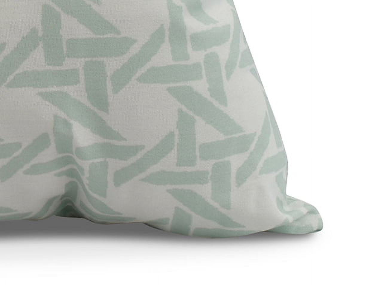 Simply Daisy, 16 x 16inch, Rattan Geometric Geometric Print Pillow, Pale Blue